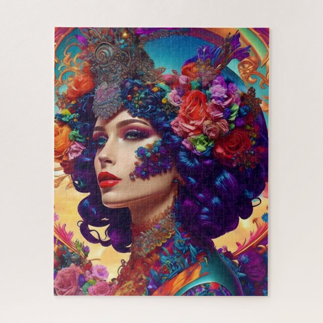 Élégant Puzzle Exotique Femme - 520 pièces (Vertical)