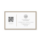 Elegant QR Code Card Social Sand  Business Card