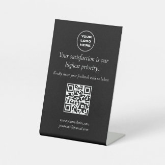Elegant QR Code Pedestal Sign