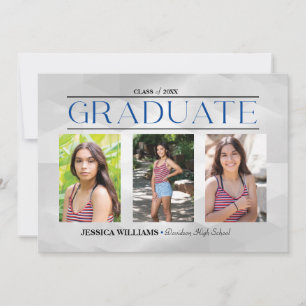 Elégant Quatre Photo Graduation Carte Postale