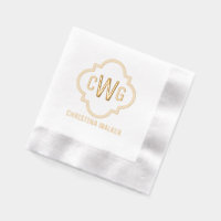 Élégant Quatrefoil marocain 3 Nom initial