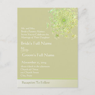 Elegant Queen Anne's Lace Wedding Invitation