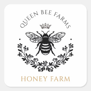 Elegant Queen Honey Bee Product Labels