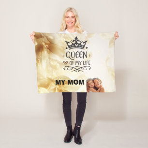 Elegant Queen of my Life-my mom  Fleece Blanket