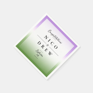 Elegant Queer Pride Wedding  Napkin