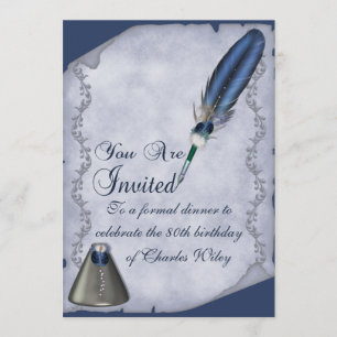 Elegant Quill and Inkwell Invitation