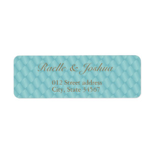 Elegant quilt turquoise teal return address label