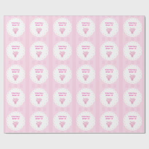 Elegant Quinceañera Floral Bouquet   Pink & White  Wrapping Paper