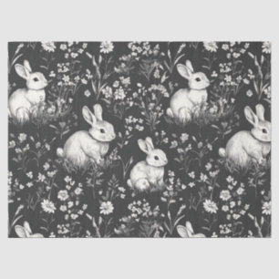 Elegant Rabbit Toile Floral Vintage Pattern (2) Tissue Paper