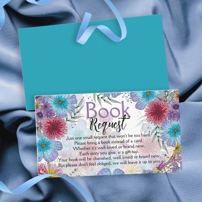 Elegant Radiant Bohemian Flowers Baby in Bloom Enclosure Card (Creator Uploaded)