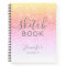 Elegant Rainbow Glitter Sketchbook Name Script