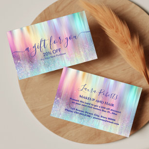 Elegant Rainbow Gradient Discount Card