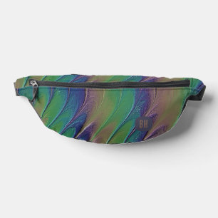 Elegant Rainbow Iridescent Abstract Gold Glitter Fanny Pack