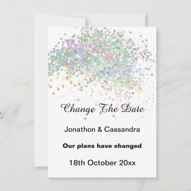 ELEGANT RAINBOW PASTEL SPOT CHANGE THE DATE (Front)