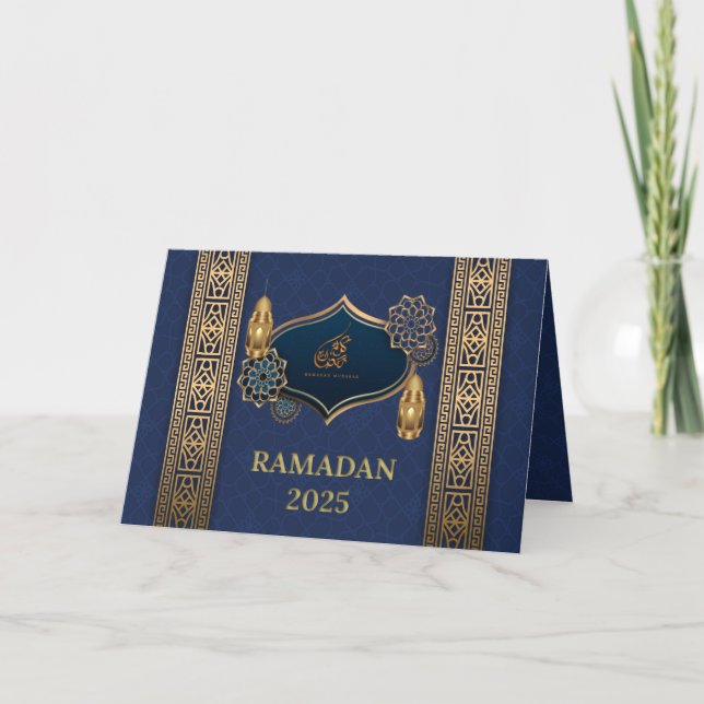 Elegant Ramadan Kareem 2025 Greeting Card (Front)