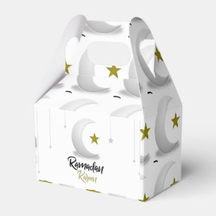 Elegant Ramadan Kareem Crescent Design Islamic Art Favor Box