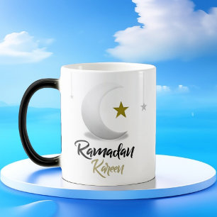 Elegant Ramadan Kareem Crescent Design Islamic Art Magic Mug