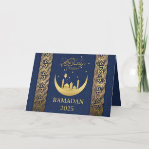 Elegant Ramadan Kareem Eid Mubarak 2025 Greeting / Thank You Card