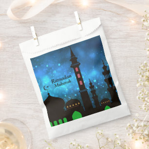 Elegant Ramadan Mubarak Islamic Masjid Design Favour Bag