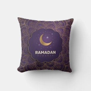  Elegant Ramadan Mubarak Throw Pillow