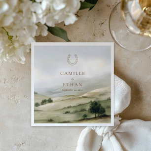 Elegant Ranch Wedding Paper Napkins