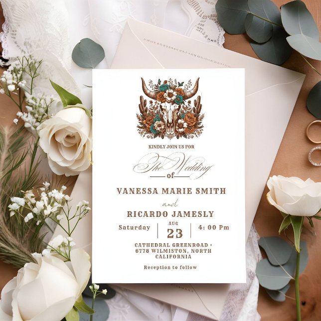Elegant Ranch Western  Country Cowboy Wedding  Invitation (Creator Uploaded)