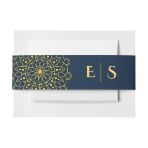 Elegant Rangoli Indian Wedding Invitation Belly Band