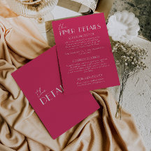 Elegant Raspberry Pink Stylish Wedding Details