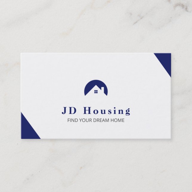 Elegant Real estate Any Colour  Business Card (Front)