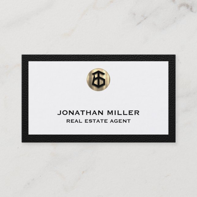 Elegant Real Estate Business Card (Front)