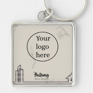 Elegant Real Estate Business Promotional Keychain