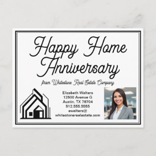 Elegant Real Estate Company Custom Logo Marketing Postcard