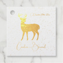 Elegant Real Foil Deer with Confetti Wedding