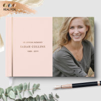 Elegant Real Foil, In Loving Memory Pink Funeral