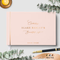 Elegant Real Foil, Pink Funeral/ Life Celebration
