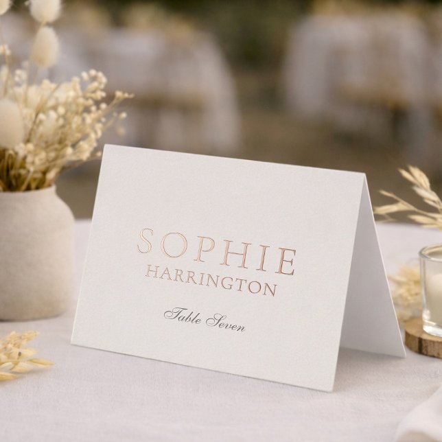 Elegant Real Gold Foil Wedding Place Card  (Creator Uploaded)