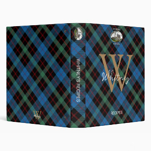 Elegant Recipe Guthrie Clan Tartan Monogram Name Binder