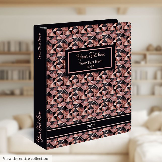 Elegant Recipe Planner Binder Rose Gold Glitter (Elegant Recipe Planner Binder Rose Gold Glitter)