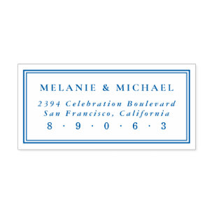 Elegant Rectangular Wedding Return Address Self-inking Stamp