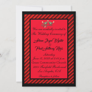 Elegant Red and Black Invitation