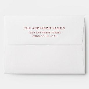Elegant Red And Cream Stars Envelope