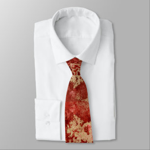 Elegant Red And Gold Ink Special Occasion Men's Tie