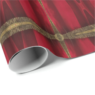 Elegant Red and Gold Pattern Wrapping Paper