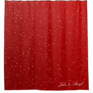Elegant Red and Gold Sparkle Glitter 