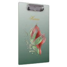 Elegant Red and Green clipboard 