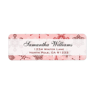 Elegant Red and Pink Holiday Snowflake