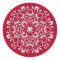 Elegant Red and Silver Christmas Sticker