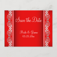 Elegant Red and Silver Lace Style | Personalize