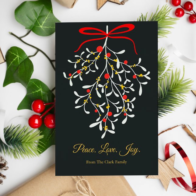 Elegant  Red and White Berries Christmas Flat  Holiday Card (Creator Uploaded)