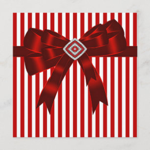 Elegant Red and White Stripe Party Template
